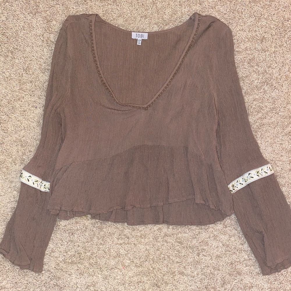 TOBI Brown Blouse